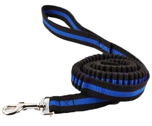 Leine für Katzen Katzenleine Bungee elastisch blau schwarz