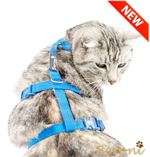 Top Katzengeschirr ausbruchsicher Safety Harness Classic hellblau