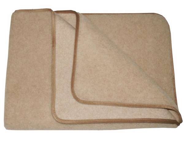 Katzendecke echt Alpaka + Merinowolle Naturhaar beige100x80 cm